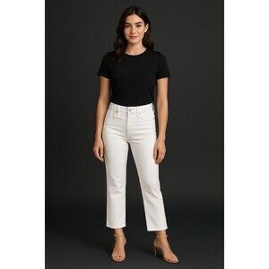 Madewell White Slim Wide-Leg Crop Jeans High Rise Women’s Size 29